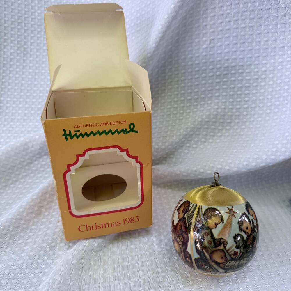 1983 Vintage Hummel "First Annual" Unbreakable Satin Christmas Ornament A Gift f
